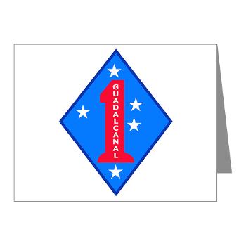 1MD - M01 - 02 - 1st Marine Division - Note Cards (Pk of 20) - Click Image to Close
