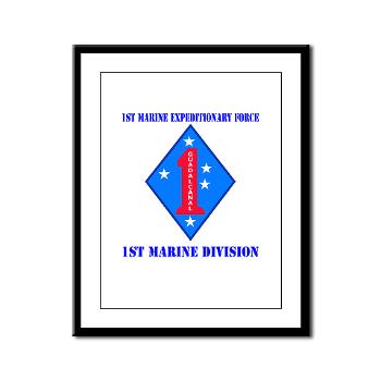1MD - M01 - 02 - 1st Marine Division with Text - Framed Panel Print - Click Image to Close