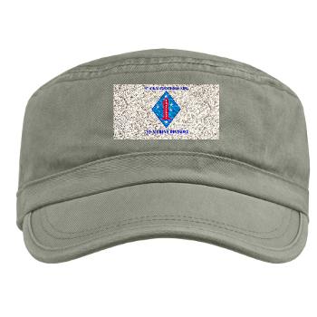 1MD - A01 - 01 - 1st Marine Division with Text - Military Cap