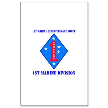 1MD - M01 - 02 - 1st Marine Division with Text - Mini Poster Print