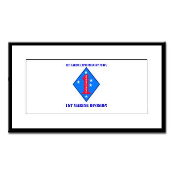 1MD - M01 - 02 - 1st Marine Division with Text - Small Framed Print