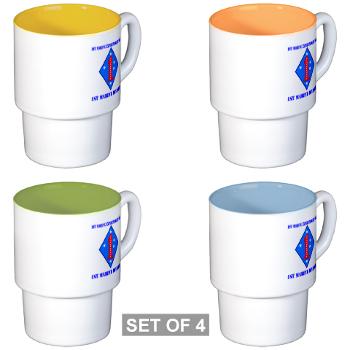 1MD - M01 - 03 - 1st Marine Division with Text - Stackable Mug Set (4 mugs) - Click Image to Close