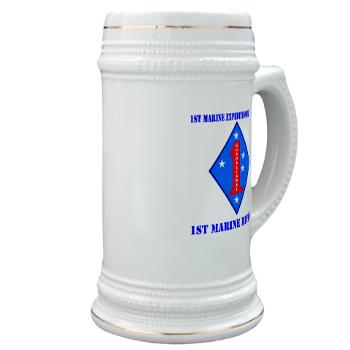 1MD - M01 - 03 - 1st Marine Division with Text - Stein - Click Image to Close