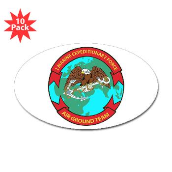 1MEF - M01 - 01 - 1st Marine Expeditionary Force - Sticker (Oval 10 pk)