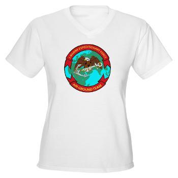 1MEF - A01 - 04 - 1st Marine Expeditionary Force - Women's V-Neck T-Shirt