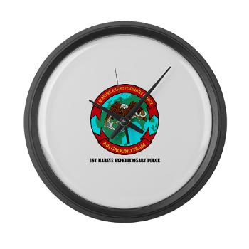 1MEF - M01 - 03 - 1st Marine Expeditionary Force with Text - Large Wall Clock - Click Image to Close