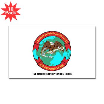 1MEF - M01 - 01 - 1st Marine Expeditionary Force with Text - Sticker (Rectangle 10 pk)