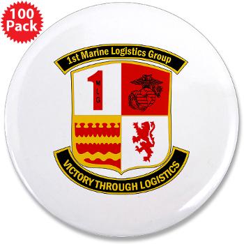 1MLG - M01 - 01 - 1st Marine Logistics Group - 3.5" Button (100 pack) - Click Image to Close