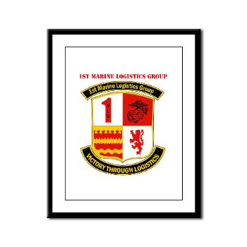 1MLG - M01 - 02 - 1st Marine Logistics Group with Text - Framed Panel Print - Click Image to Close
