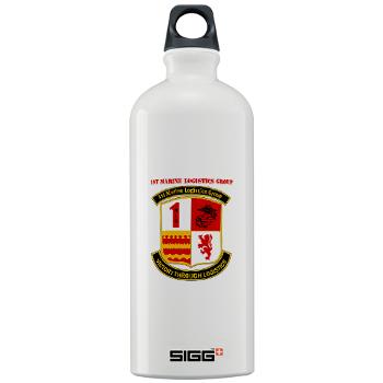 1MLG - M01 - 03 - 1st Marine Logistics Group with Text - Sigg Water Bottle 1.0L