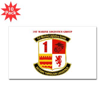 1MLG - M01 - 01 - 1st Marine Logistics Group with Text - Sticker (Rectangle 10 pk) - Click Image to Close