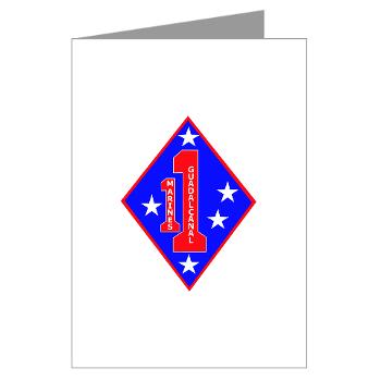 1MR - M01 - 02 - 1st Marine Regiment - Greeting Cards (Pk of 10) - Click Image to Close