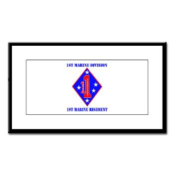 1MR - M01 - 02 - 1st Marine Regiment with Text - Small Framed Print