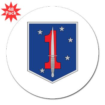 1MSOB - M01 - 01 - 1st Marine Special Operations Battalion - 3" Lapel Sticker (48 pk)