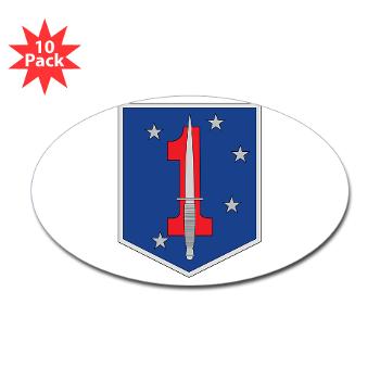 1MSOB - M01 - 01 - 1st Marine Special Operations Battalion - Sticker (Oval 10 pk)