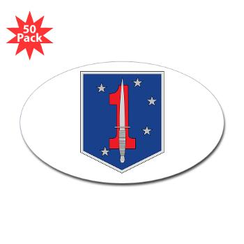 1MSOB - M01 - 01 - 1st Marine Special Operations Battalion - Sticker (Oval 50 pk)