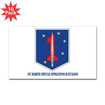 1MSOB - M01 - 01 - 1st Marine Special Operations Battalion with Text - Sticker (Rectangle 10 pk) - Click Image to Close