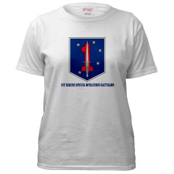 1MSOB - A01 - 04 - 1st Marine Special Operations Battalion with Text - Women's T-Shirt - Click Image to Close
