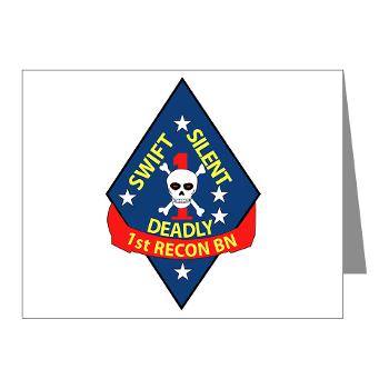 1RB - M01 - 02 - 1st Reconnaissance Battalion Note Cards (Pk of 20) - Click Image to Close