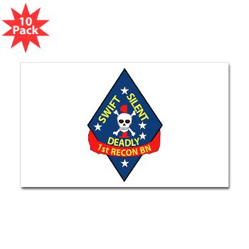 1RB - M01 - 01 - 1st Reconnaissance Battalion Sticker (Rectangle 10 pk)