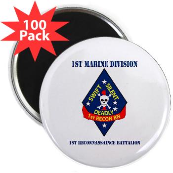 1RB - M01 - 01 - 1st Reconnaissance Battalion with Text 2.25" Magnet (100 pack)