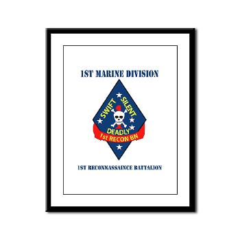 1RB - M01 - 02 - 1st Reconnaissance Battalion with Text Framed Panel Print - Click Image to Close