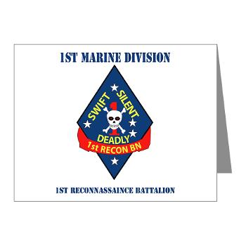 1RB - M01 - 02 - 1st Reconnaissance Battalion with Text Note Cards (Pk of 20)