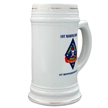 1RB - M01 - 03 - 1st Reconnaissance Battalion with Text Stein - Click Image to Close