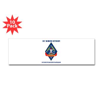 1RB - M01 - 01 - 1st Reconnaissance Battalion with Text Sticker (Bumper 10 pk) - Click Image to Close