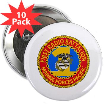 1RBn - M01 - 01 - 1st Radio Battalion 2.25" Button (10 pack) - Click Image to Close