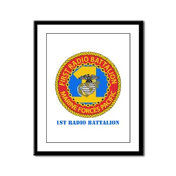 1RBn - M01 - 02 - 1st Radio Battalion with Text Framed Panel Print - Click Image to Close