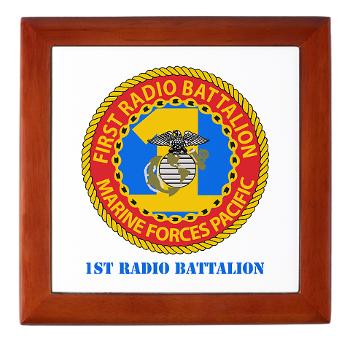 1RBn - M01 - 03 - 1st Radio Battalion with Text Keepsake Box
