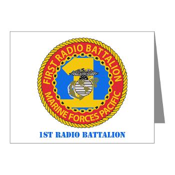 1RBn - M01 - 02 - 1st Radio Battalion with Text Note Cards (Pk of 20) - Click Image to Close