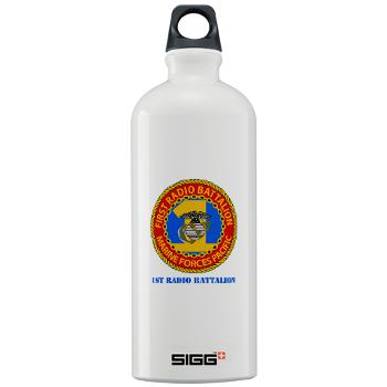 1RBn - M01 - 03 - 1st Radio Battalion with Text Sigg Water Bottle 1.0L - Click Image to Close