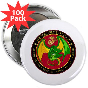 1SB - M01 - 01 - 1st Supply Battalion 2.25" Button (100 pack) - Click Image to Close
