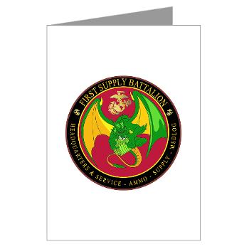 1SB - M01 - 02 - 1st Supply Battalion Greeting Cards (Pk of 10) - Click Image to Close