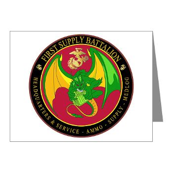 1SB - M01 - 02 - 1st Supply Battalion Note Cards (Pk of 20)