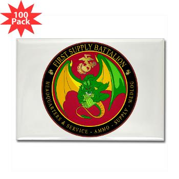 1SB - M01 - 01 - 1st Supply Battalion Rectangle Magnet (100 pack) - Click Image to Close