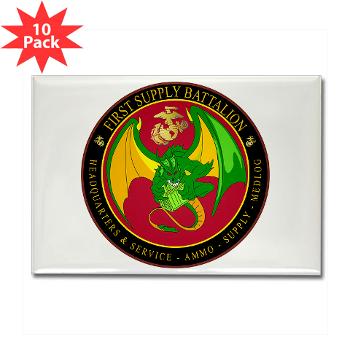 1SB - M01 - 01 - 1st Supply Battalion Rectangle Magnet (10 pack) - Click Image to Close