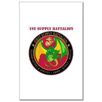 1SB - M01 - 02 - 1st Supply Battalion with Text Mini Poster Print