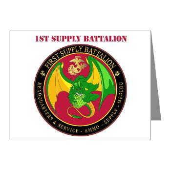 1SB - M01 - 02 - 1st Supply Battalion with Text Note Cards (Pk of 20) - Click Image to Close