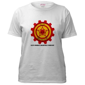 21CLC - A01 - 04 - 21st Combat Logistics Coy with Text - Women's T-Shirt
