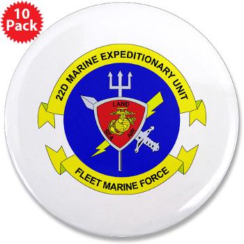 22MEU - M01 - 01 - 22nd Marine Expeditionary Unit - 3.5" Button (10 pack)