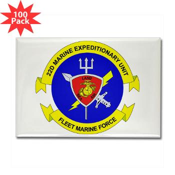 22MEU - M01 - 01 - 22nd Marine Expeditionary Unit - Rectangle Magnet (100 pack)