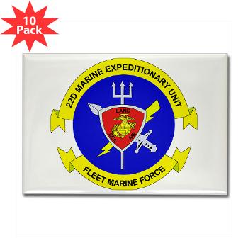 22MEU - M01 - 01 - 22nd Marine Expeditionary Unit - Rectangle Magnet (10 pack)