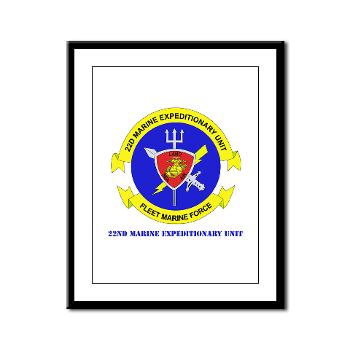 22MEU - M01 - 02 - 22nd Marine Expeditionary Unit with Text - Framed Panel Print