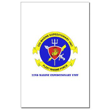 22MEU - M01 - 02 - 22nd Marine Expeditionary Unit with Text - Mini Poster Print