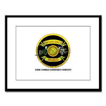 23CLC - M01 - 02 - 23rd Combat Logistics Coy with Text - Large Framed Print