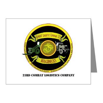 23CLC - M01 - 02 - 23rd Combat Logistics Coy with Text - Note Cards (Pk of 20)