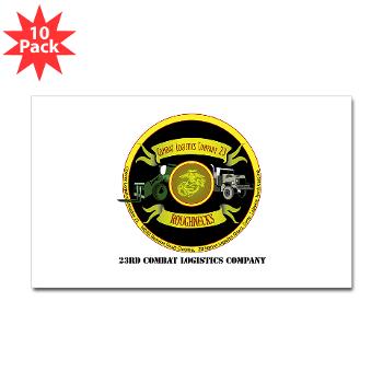 23CLC - M01 - 01 - 23rd Combat Logistics Coy with Text - Sticker (Rectangle 10 pk)